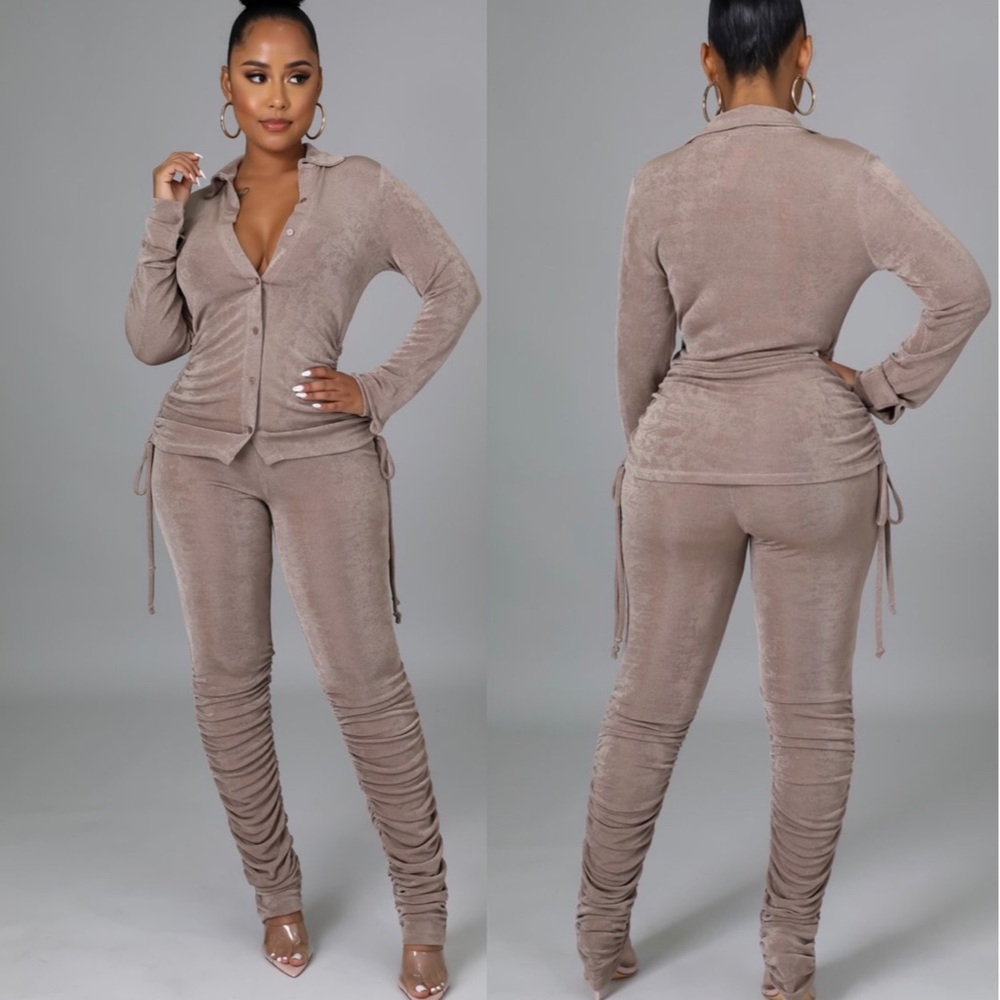 Scrunched Pants Set